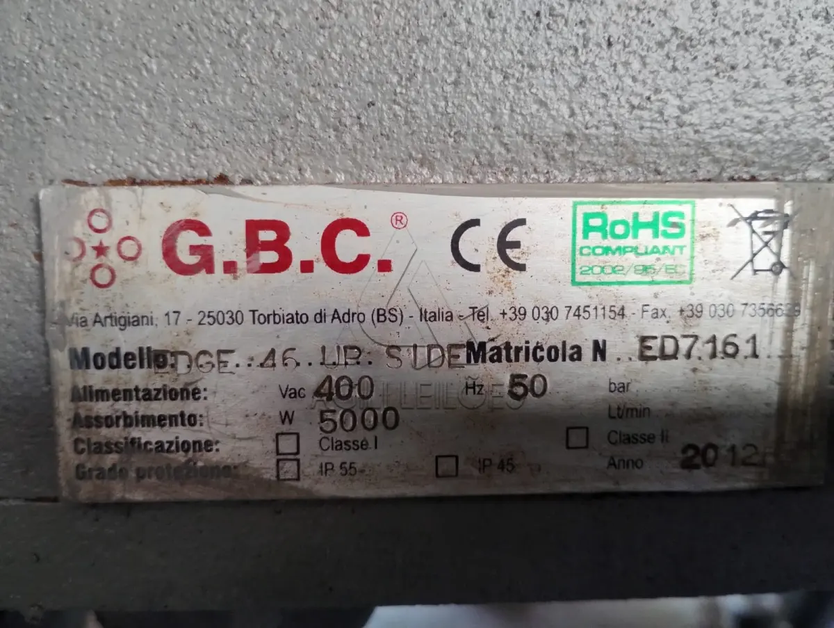 (DUAS) Máquinas Fresadoras Chanfradeiras BAUTEC. Italianas. Prontas para uso. Fazem cortes das quinas em ângulos de 15 a 60 graus.