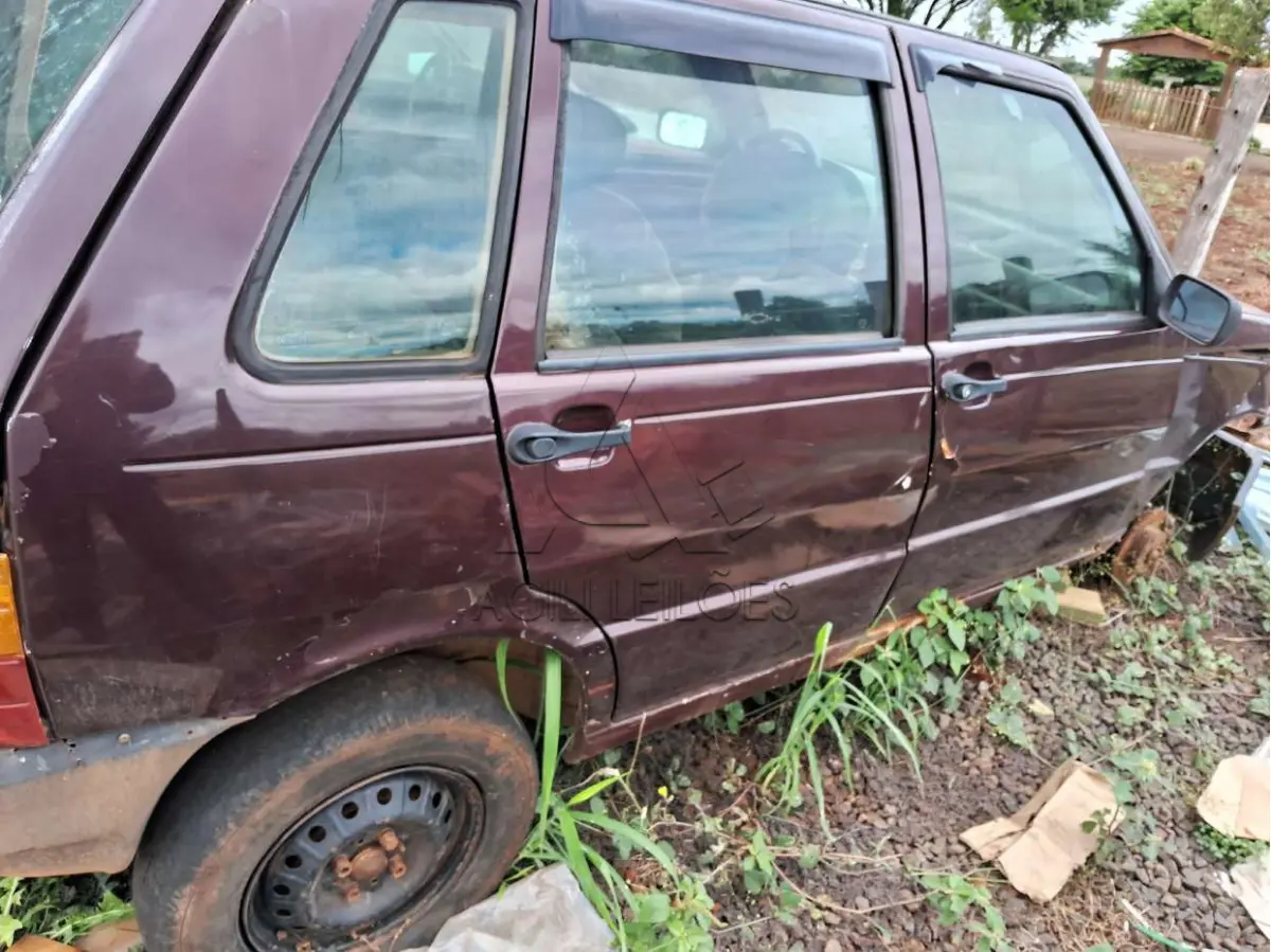 1 veículo Marca/Modelo FIAT/UNO MILLE FIRE, Placa HRU6E93, Placa Anterior HRU6493, Fabricação/modelo 2001/2002, Chassi 9BD15822524285626, 4 portas, em mal estado de conservação, avaliado em R$ 7.000,00