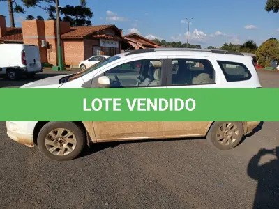 LOTE 003 - Veículo CHEV/SPIN 1.8 MT LTZ, chassi 9BGJC75Z0DB305389, placa MLJ4754, álcool/gasolina, ano/modelo 2013/2013, 108cv, cor branca, patrimônio 8061.