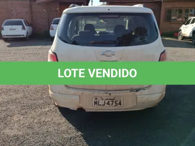 LOTE 003 - Veículo CHEV/SPIN 1.8 MT LTZ, chassi 9BGJC75Z0DB305389, placa MLJ4754, álcool/gasolina, ano/modelo 2013/2013, 108cv, cor branca, patrimônio 8061.