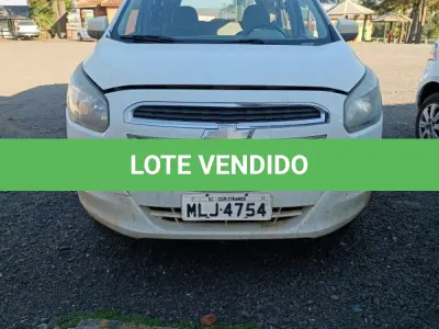 LOTE 003 - Veículo CHEV/SPIN 1.8 MT LTZ, chassi 9BGJC75Z0DB305389, placa MLJ4754, álcool/gasolina, ano/modelo 2013/2013, 108cv, cor branca, patrimônio 8061.