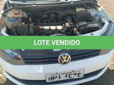 LOTE 002 - Veículo VW/GOL TRENDLINE 1.6 8v FLEX, chassi 9BNWAB45UXGP042118, placa QHI7575, álcool/gasolina, ano/modelo 2015/2016, 104cv, cor branca cristal, patrimônio 19721.